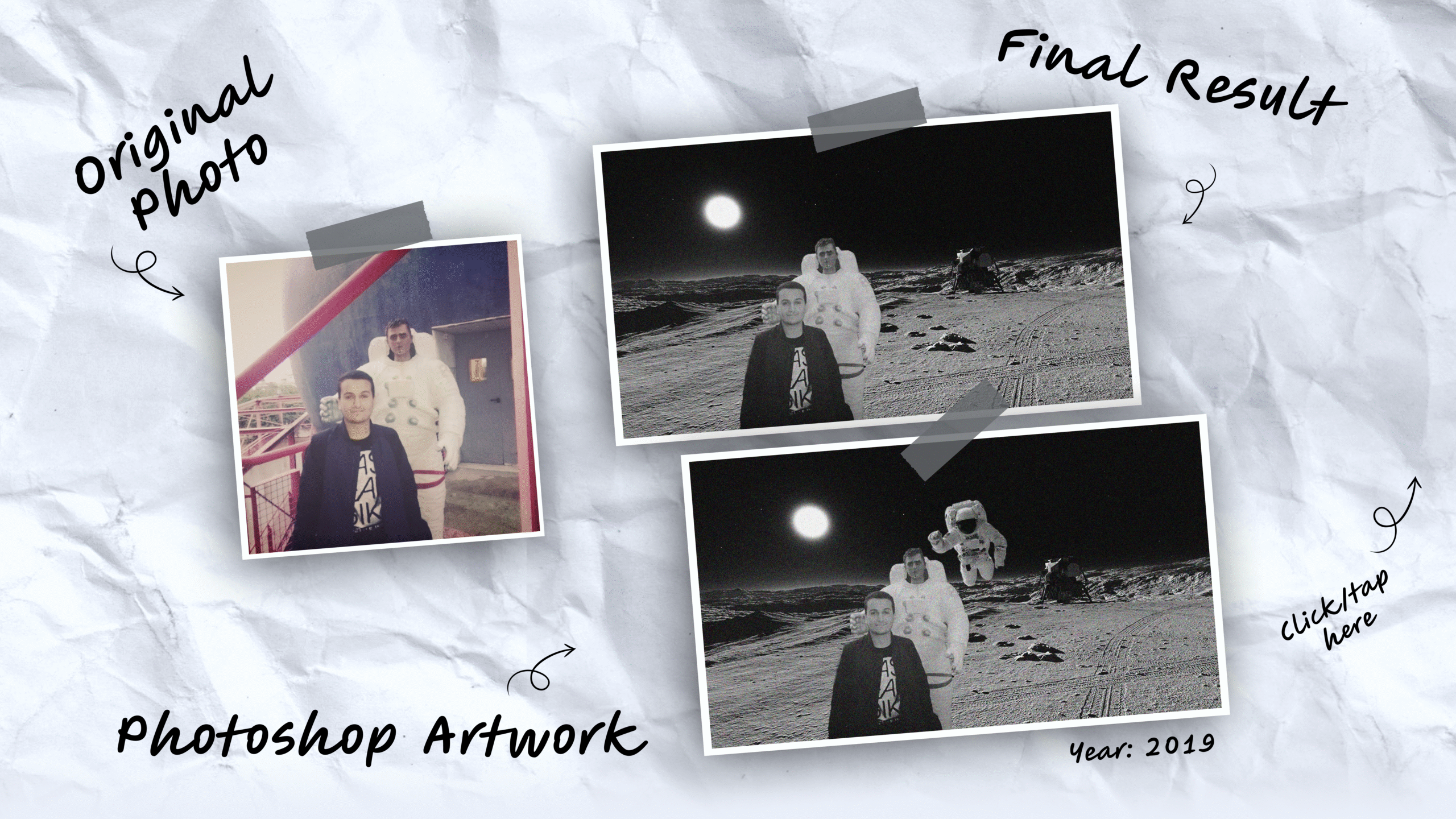 Photo Manipulation moon trip